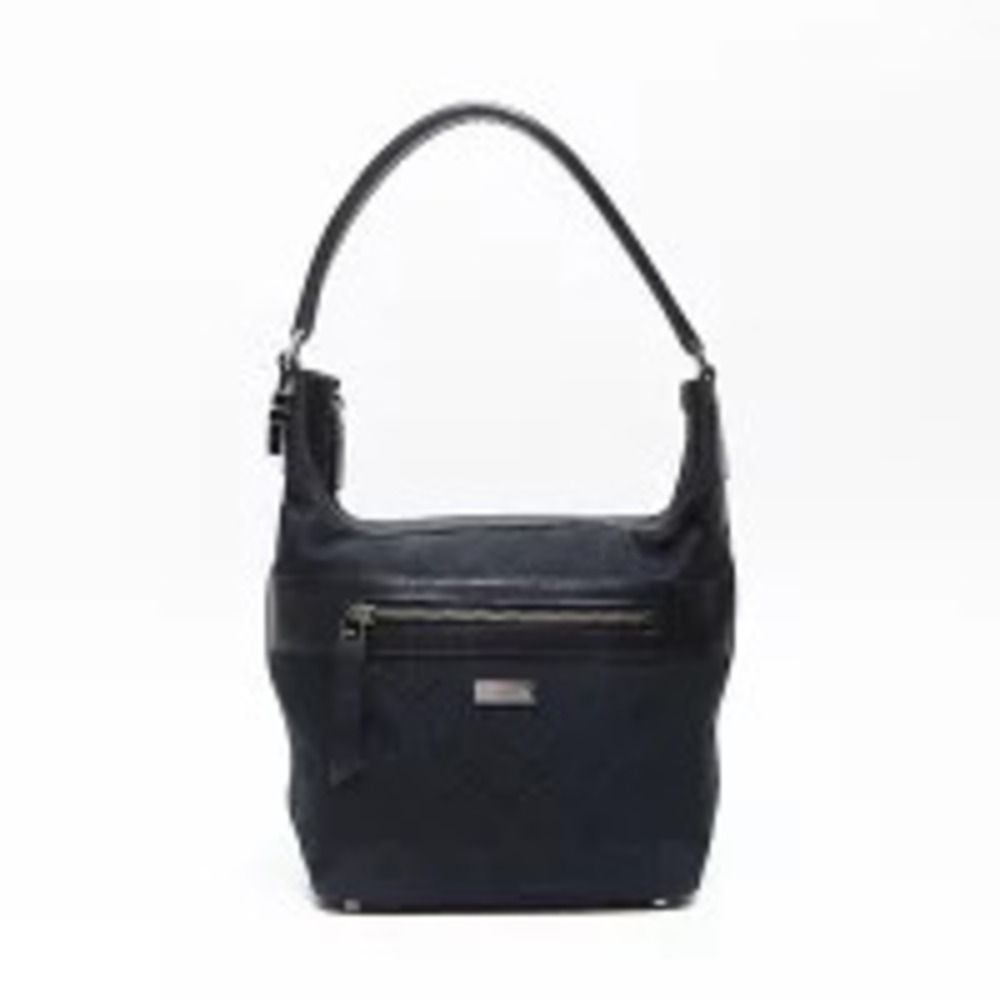 Gucci Bag One Handbag Canvas Shoulder GG Black Hobo